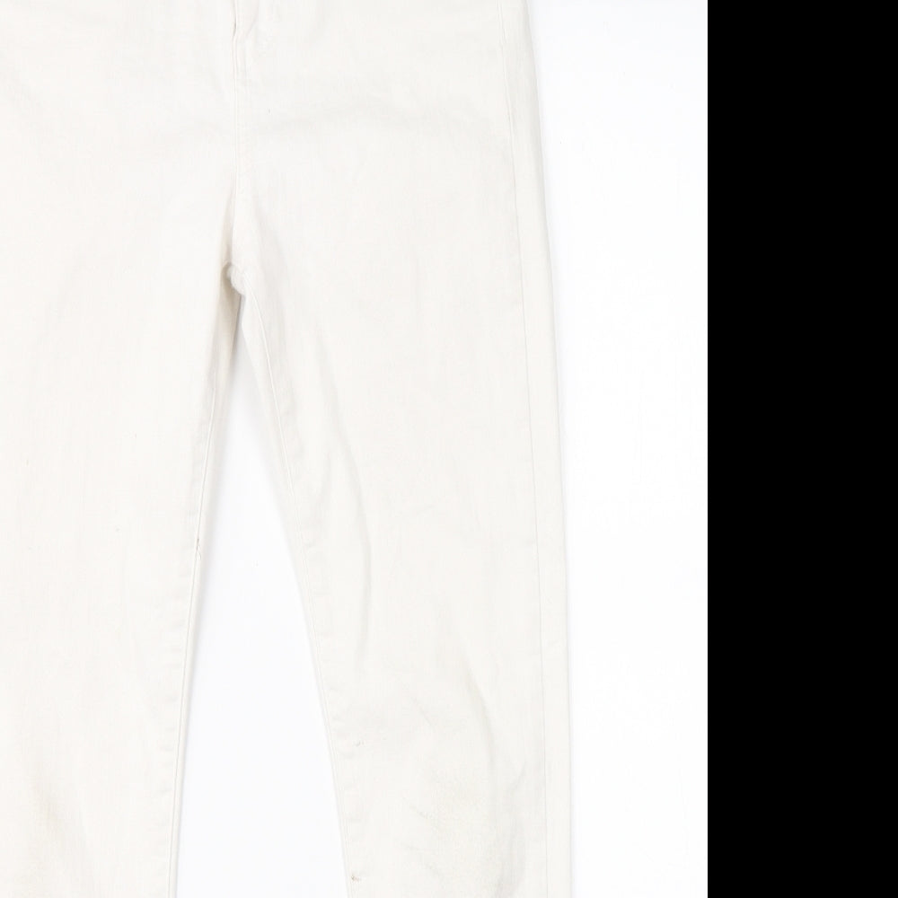 Marks & Spencer Womens White  Denim Skinny Jeans Size 12 L24 in