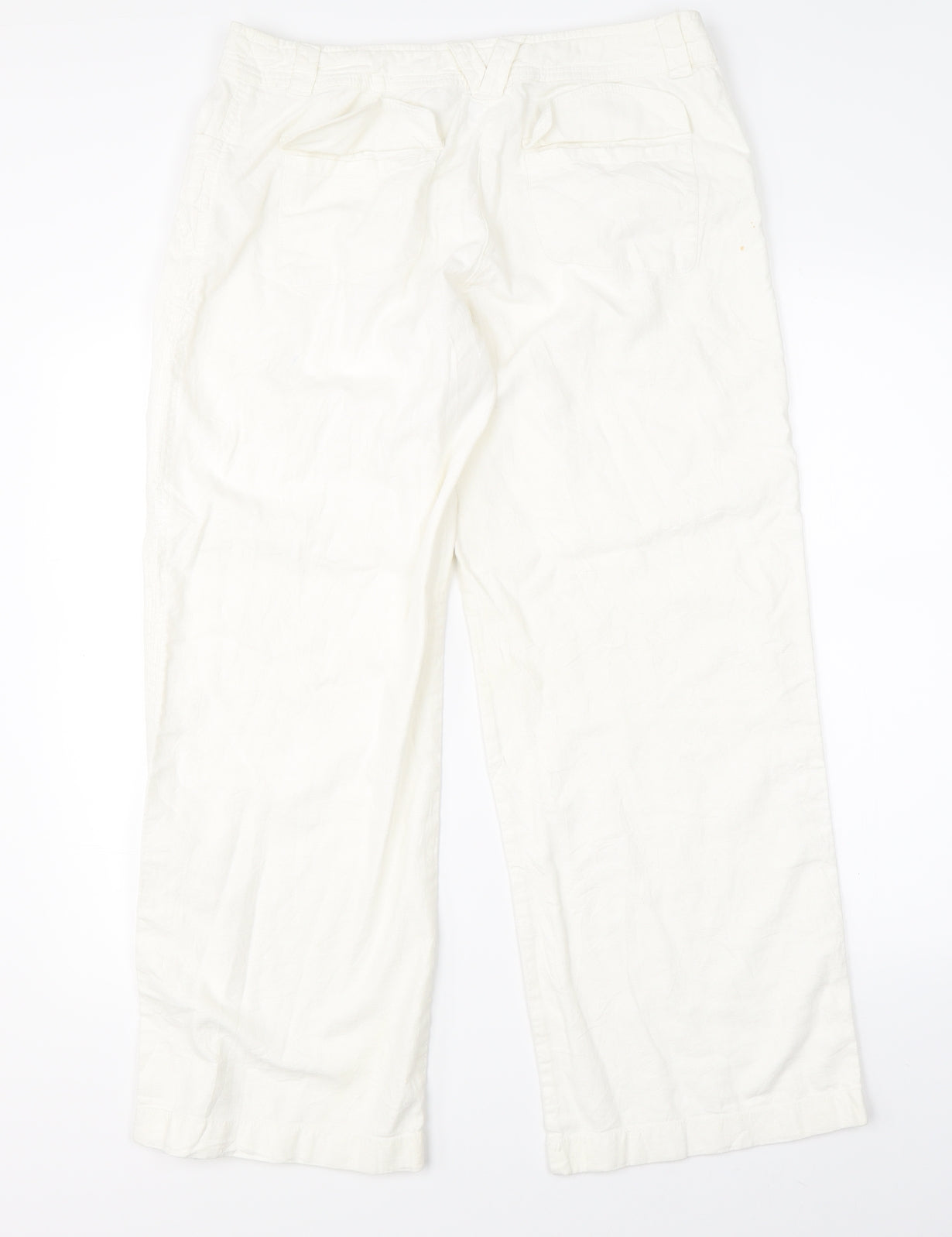 NEXT Womens White   Trousers  Size 14 L27 in