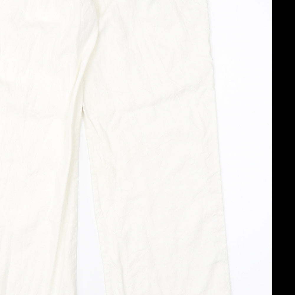 NEXT Womens White   Trousers  Size 14 L27 in