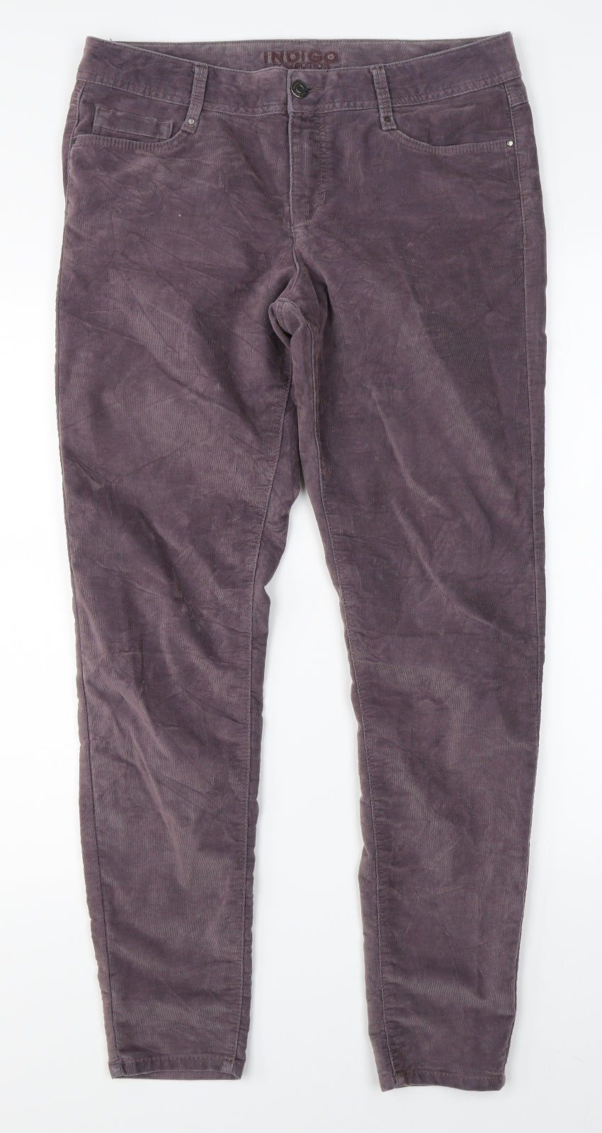 Marks & Spencer Womens Purple  Corduroy Skinny Jeans Size 12 L28 in