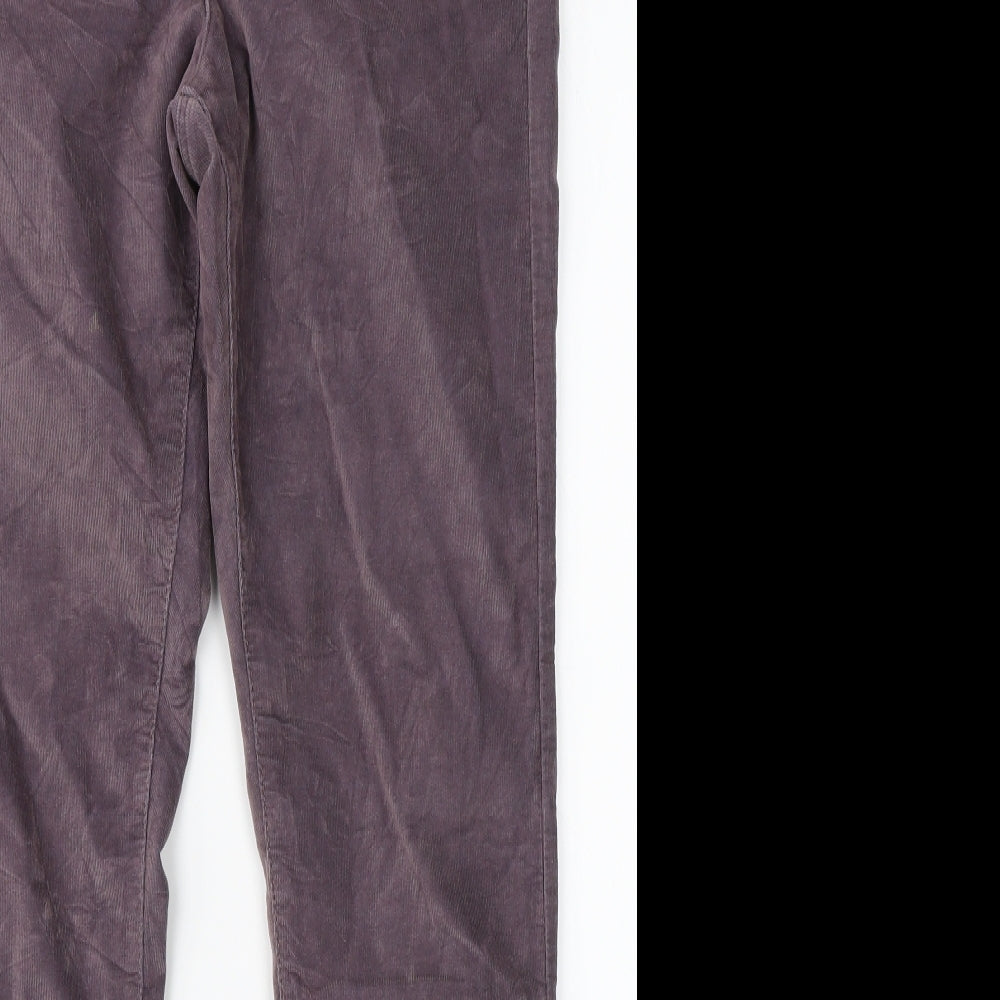 Marks & Spencer Womens Purple  Corduroy Skinny Jeans Size 12 L28 in