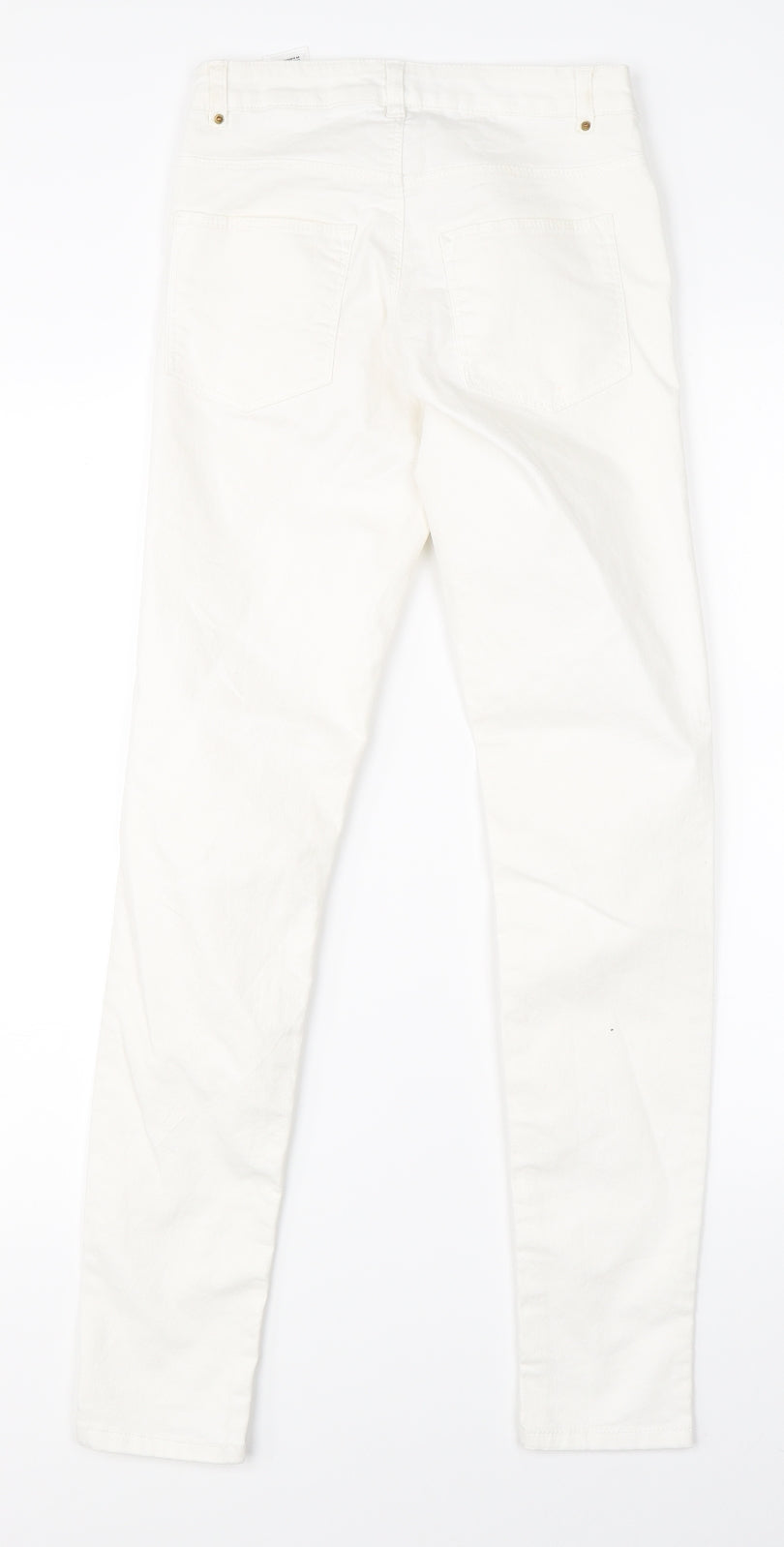 H&M Womens White  Denim Skinny Jeans Size 4 L27 in