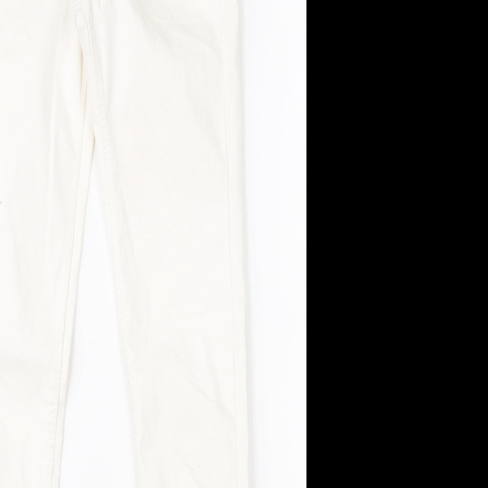 H&M Womens White  Denim Skinny Jeans Size 4 L27 in