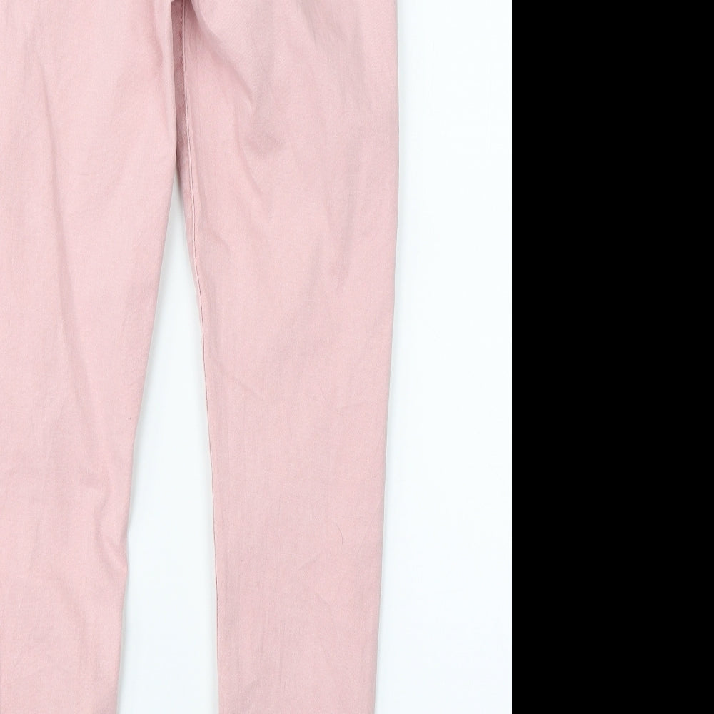 Preworn Girls Pink  Denim Skinny Jeans Size 14-15 Years