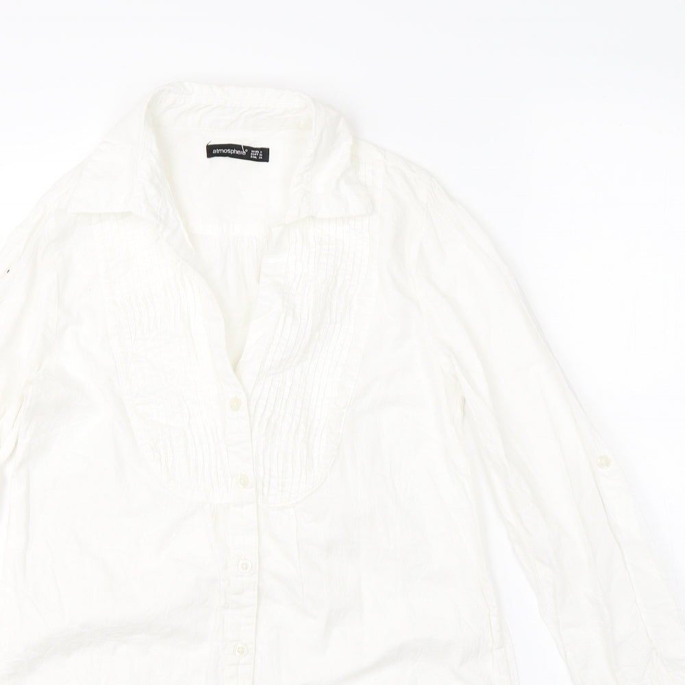 Atmosphere Womens White   Basic Blouse Size 8