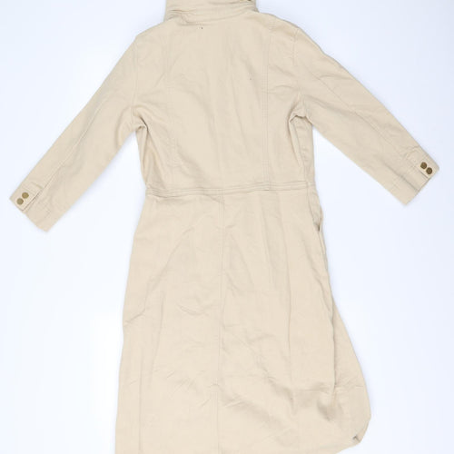 Sosandar Womens Beige  Denim Shirt Dress  Size 10