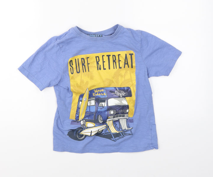 TU Boys Blue Basic T-Shirt Size 7 Years - beach