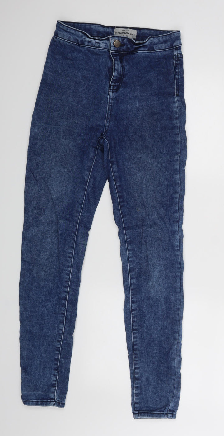 New Look Womens Blue Skinny Jeans Size 8 L27 in