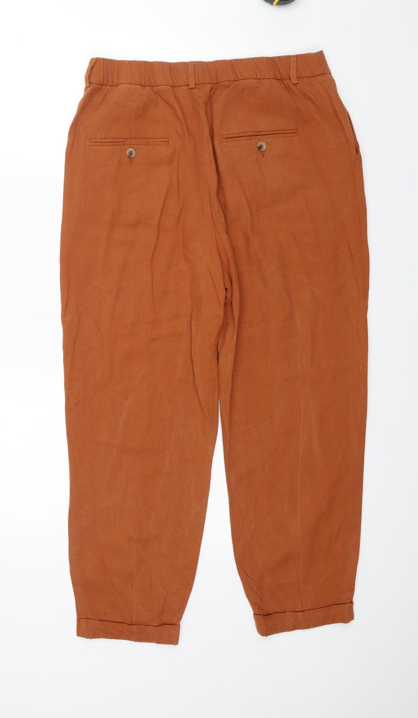 M&S Womens Brown   Trousers  Size 14 L25 in