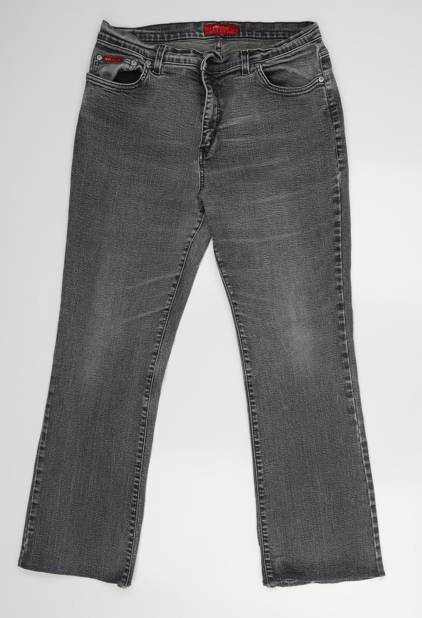 Per Una Stretch Womens Grey   Straight Jeans Size 18 L27 in