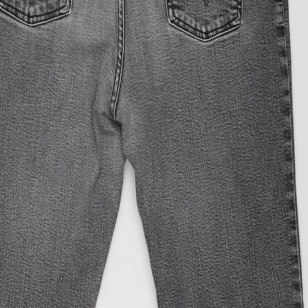 Per Una Stretch Womens Grey   Straight Jeans Size 18 L27 in