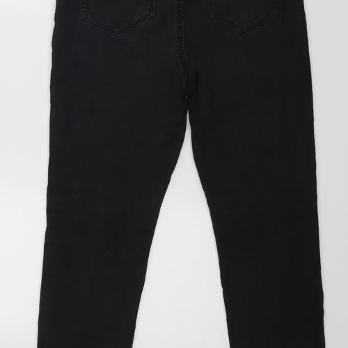 Denim & Co. Womens Black   Straight Jeans Size 12 L25 in