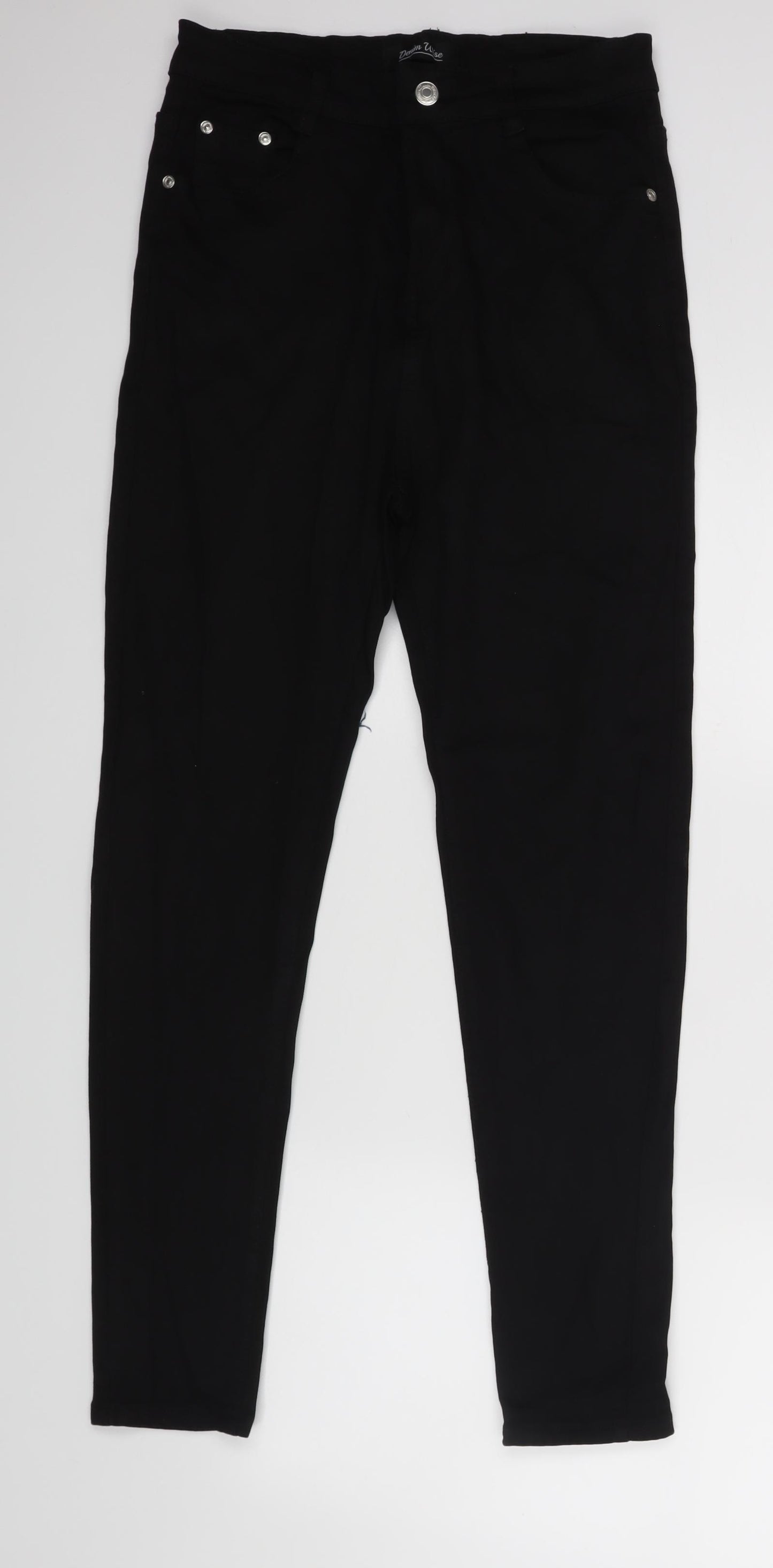 Denim wise Womens Black   Straight Jeans Size 12 L26 in