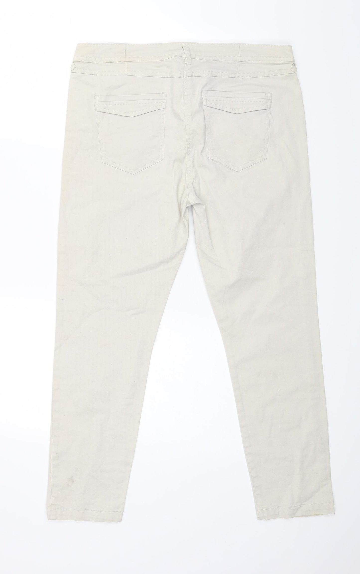 River Island Womens Beige   Straight Jeans Size 16 L26 in