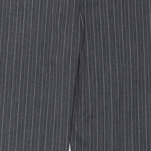 M&S Womens Grey Striped  Dress Pants Trousers Size 12 L26 in