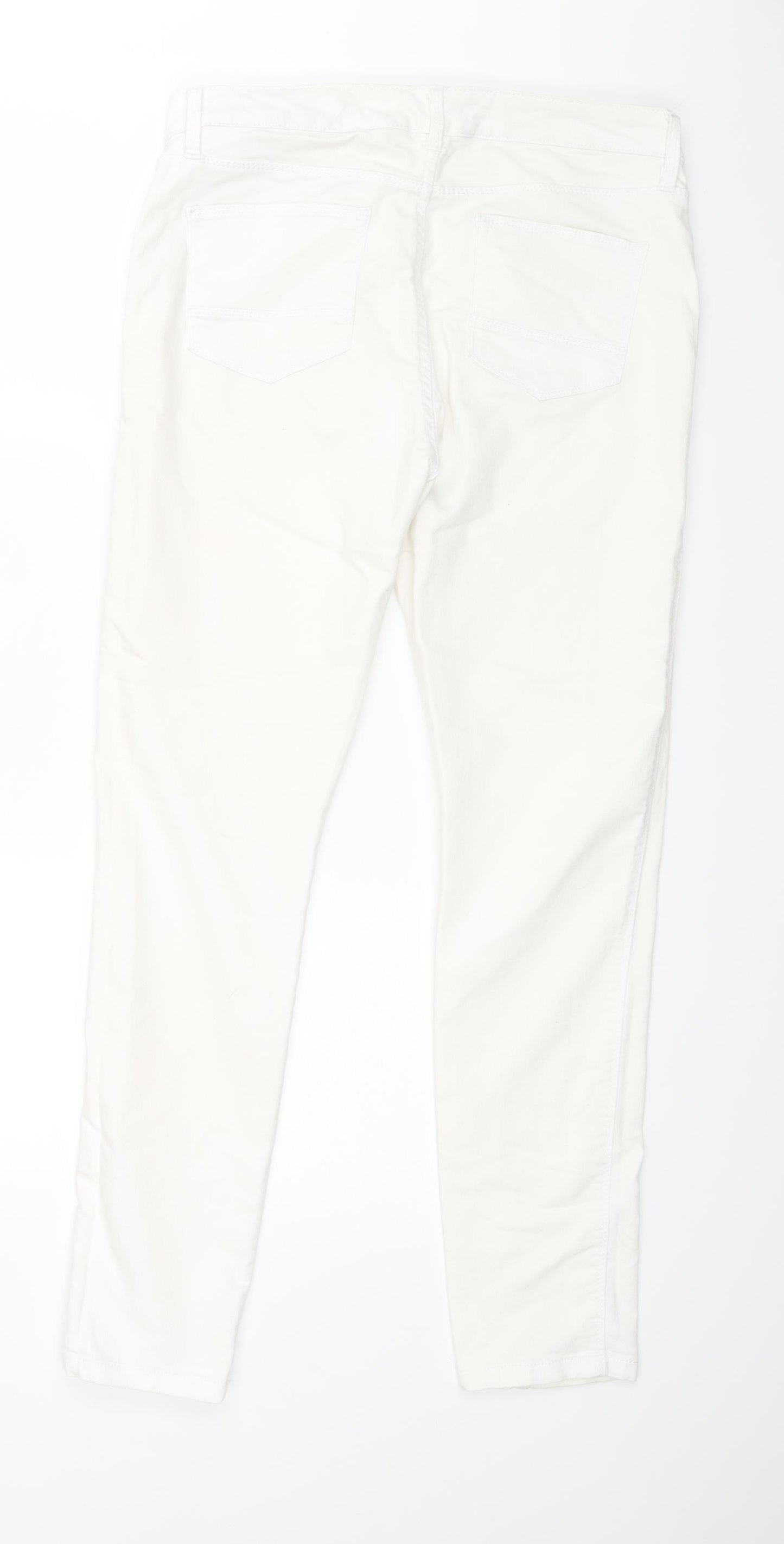 F&F Womens White   Straight Jeans Size 8 L28 in