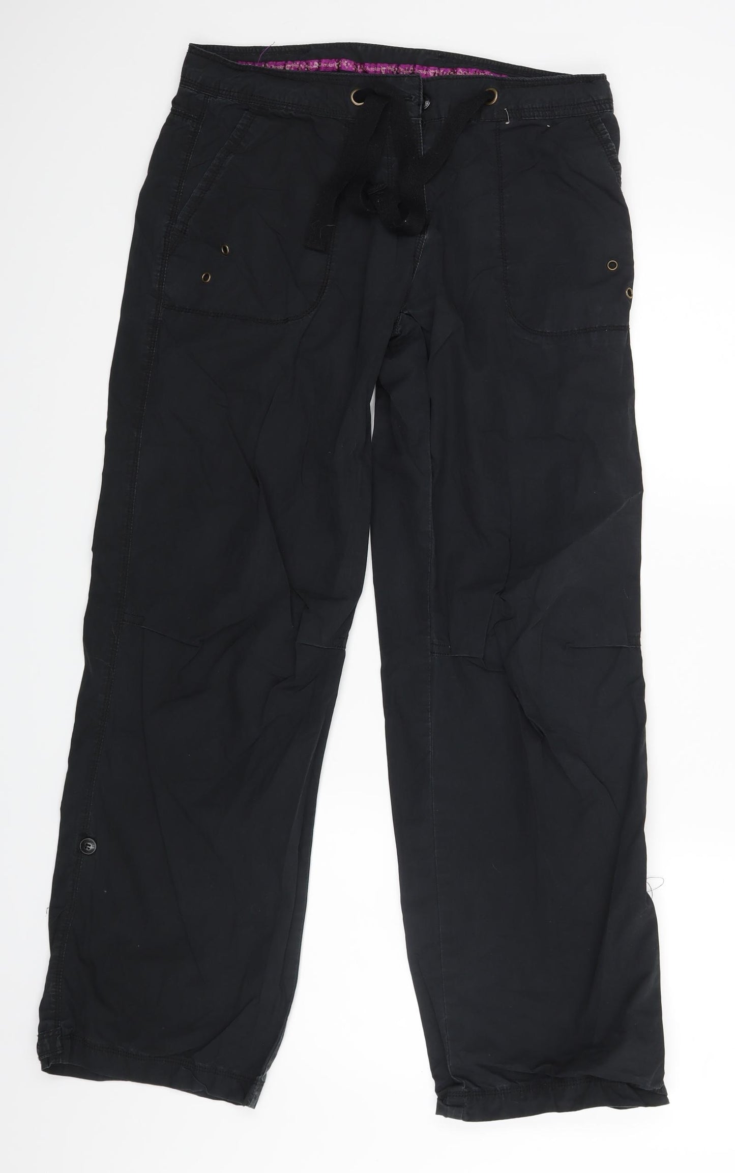 Cherokee Womens Black   Cargo Trousers Size 12 L28 in