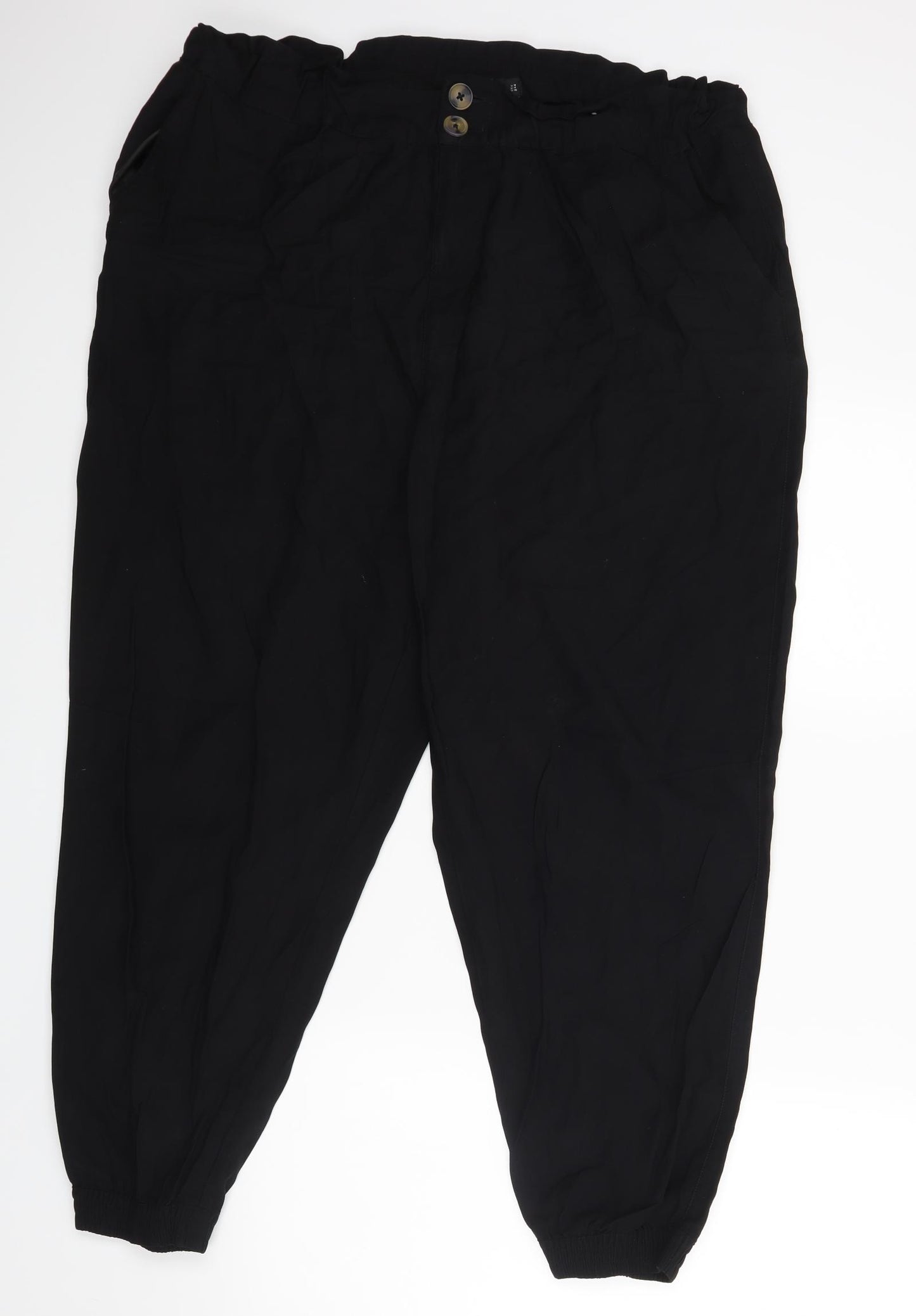 F&F Womens Black   Trousers  Size 18 L27 in