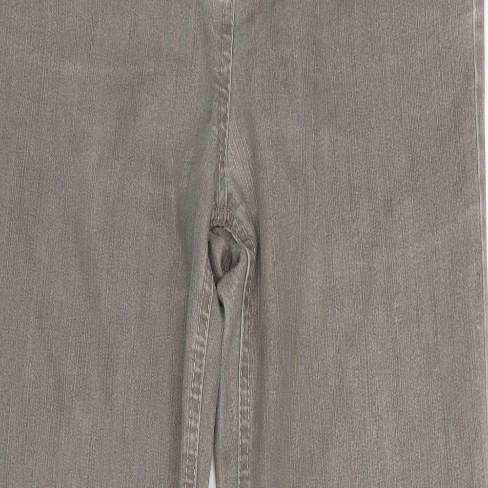 M&S Womens Brown  Rayon Straight Jeans Size 10 L30 in