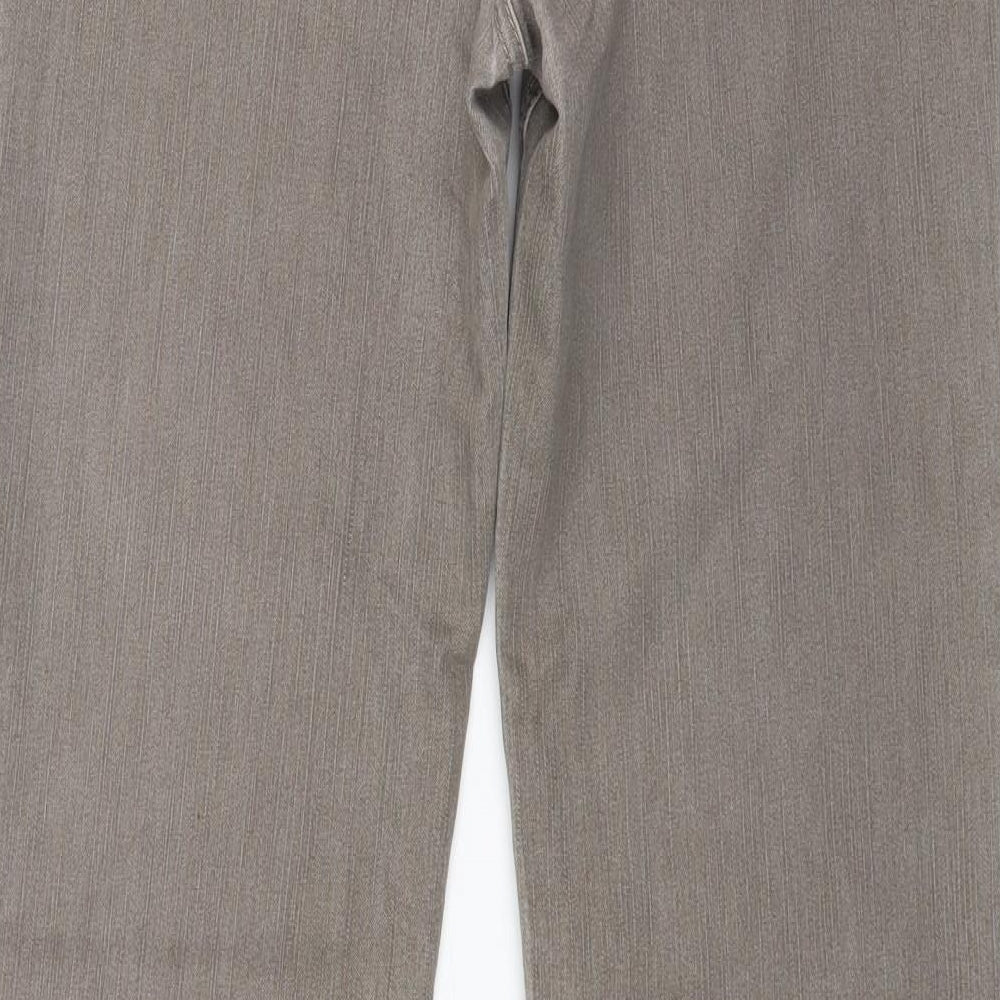 M&S Womens Brown  Rayon Straight Jeans Size 10 L30 in