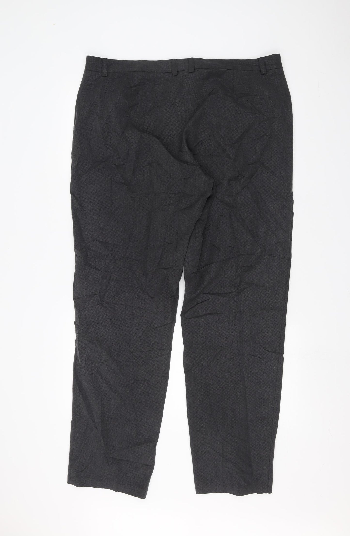 Marks and Spencer Womens Grey   Dress Pants Trousers Size 18 L28 in