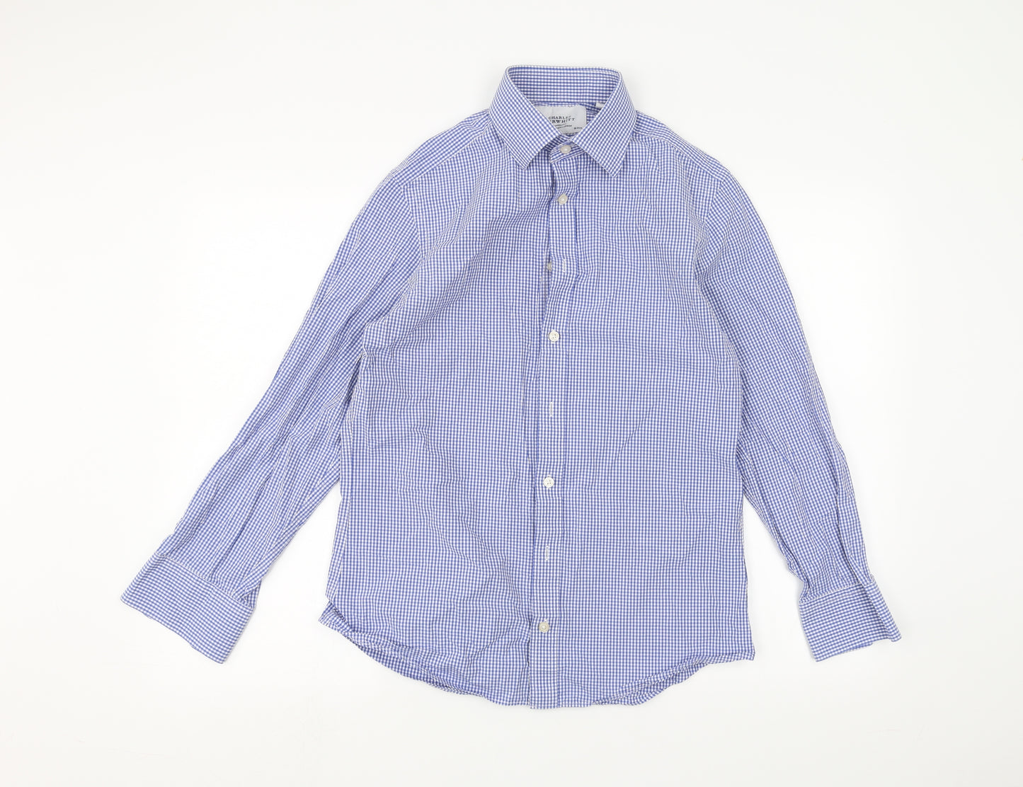 Charles Tyrwhitt Mens Blue    Dress Shirt Size 15