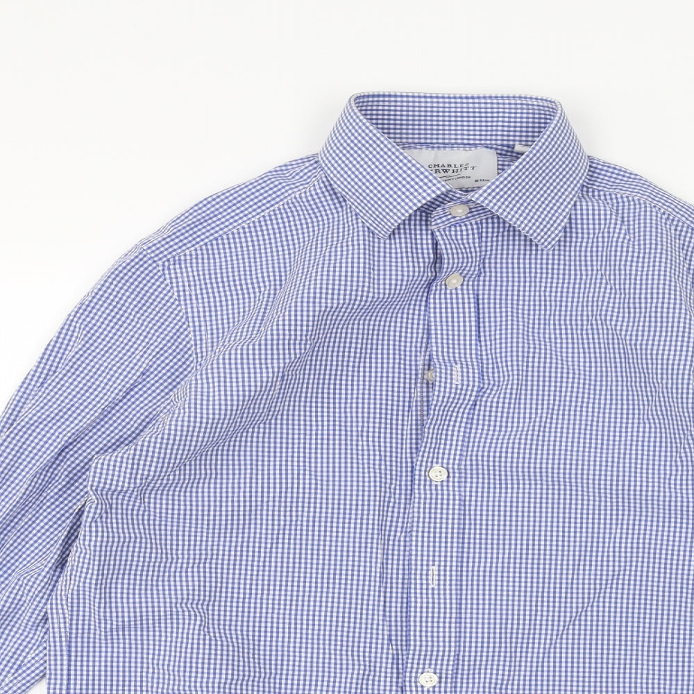 Charles Tyrwhitt Mens Blue    Dress Shirt Size 15