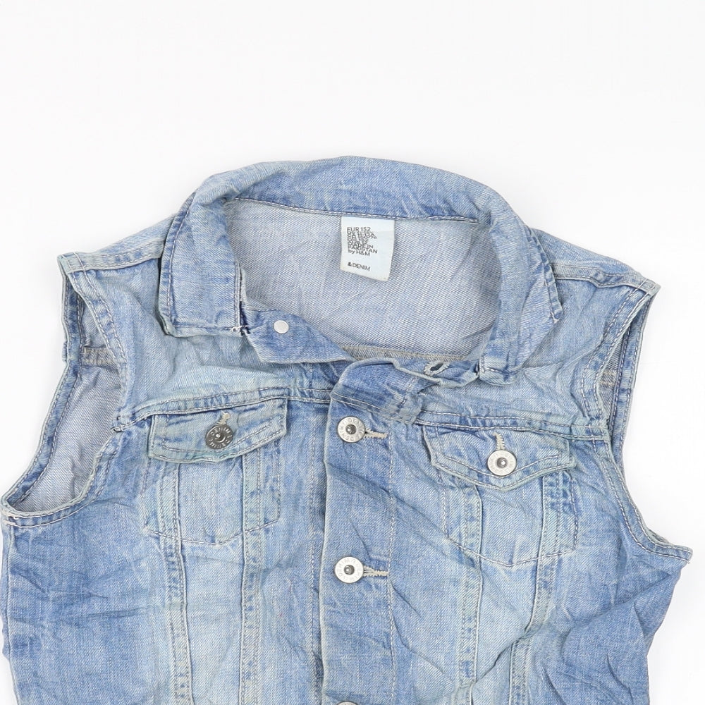 H&M Girls Blue   Jacket  Size 11-12 Years
