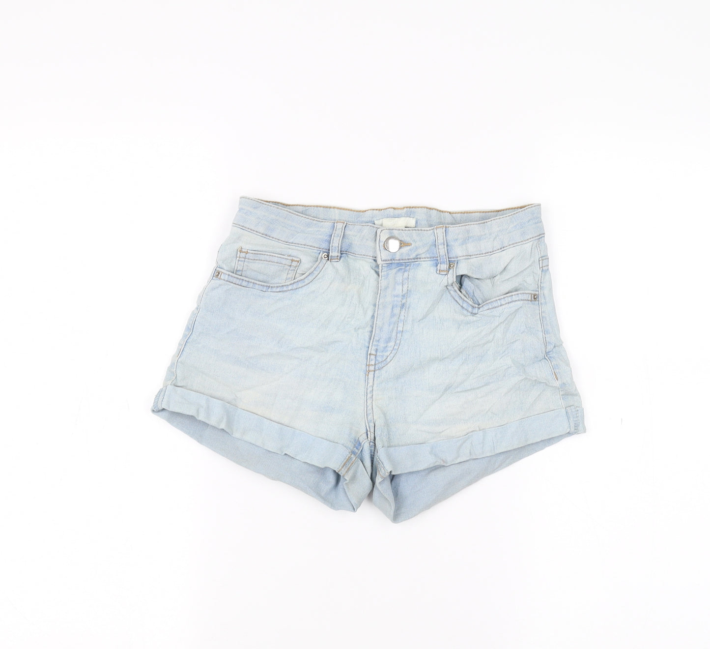 H&M Womens Blue  Denim Cut-Off Shorts Size 6