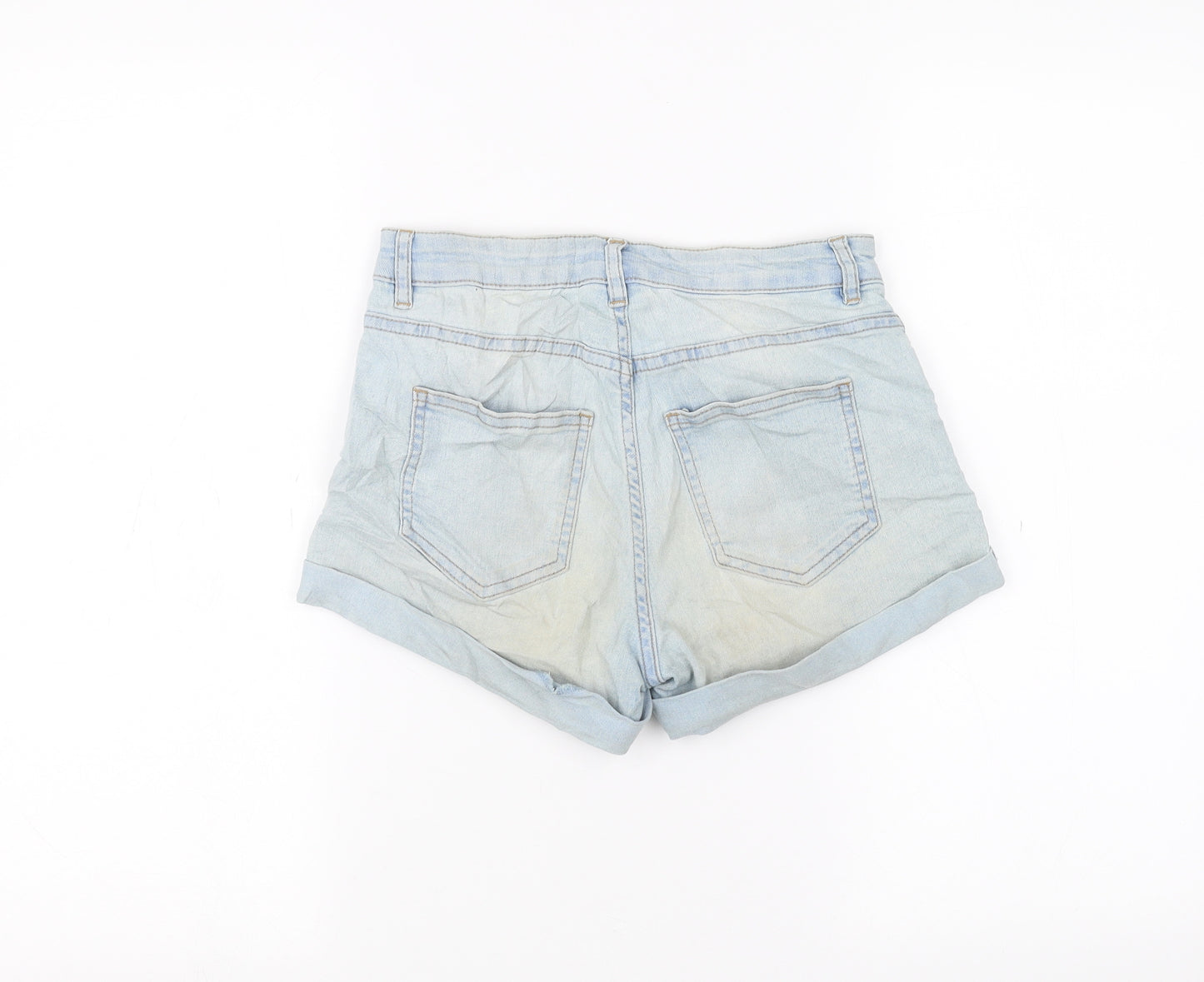 H&M Womens Blue  Denim Cut-Off Shorts Size 6