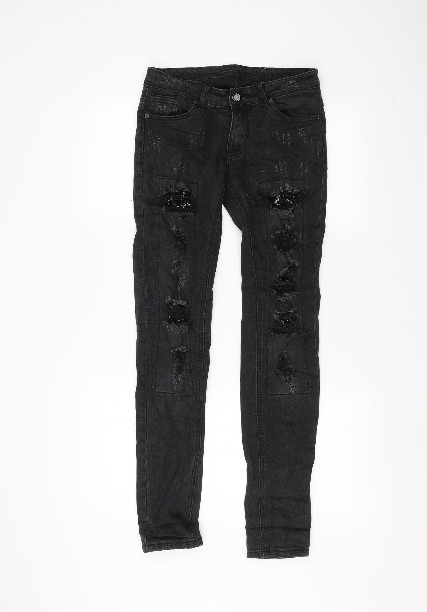 Preworn Womens Black   Straight Jeans Size M L29 in