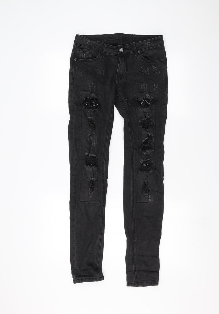 Preworn Womens Black   Straight Jeans Size M L29 in