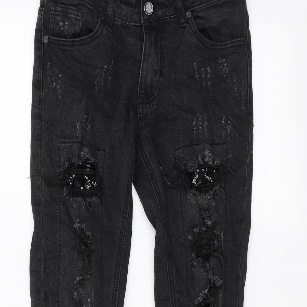 Preworn Womens Black   Straight Jeans Size M L29 in