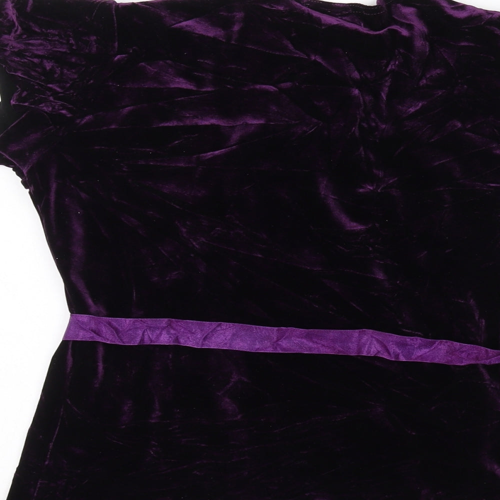 BASSINI Womens Purple   Basic T-Shirt Size M