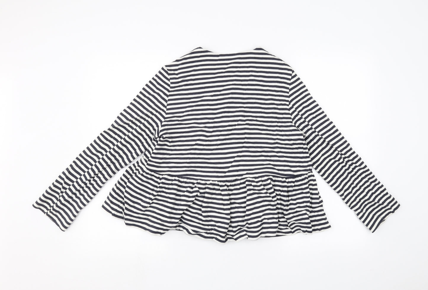 Topshop Womens White Striped  Pullover Jumper Size 12
