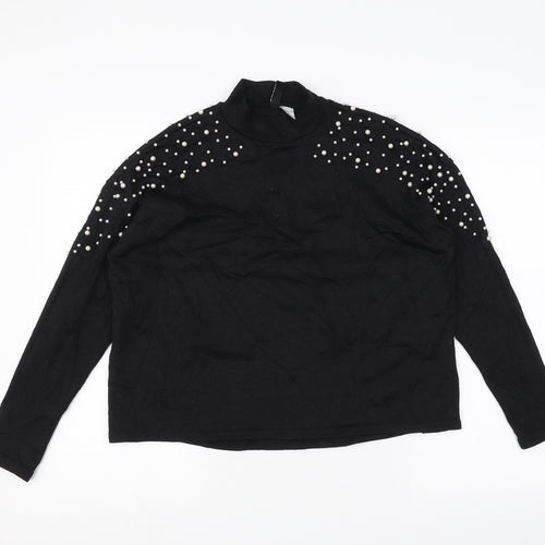 H&M Womens Black   Pullover Jumper Size S