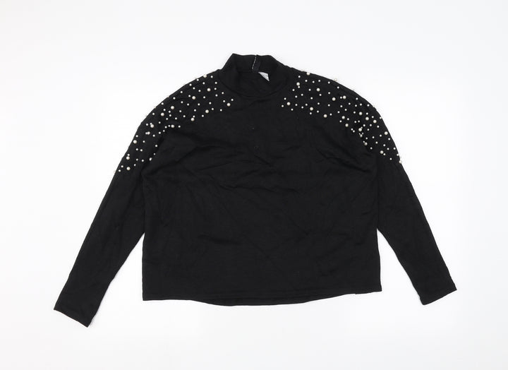 H&M Womens Black   Pullover Jumper Size S