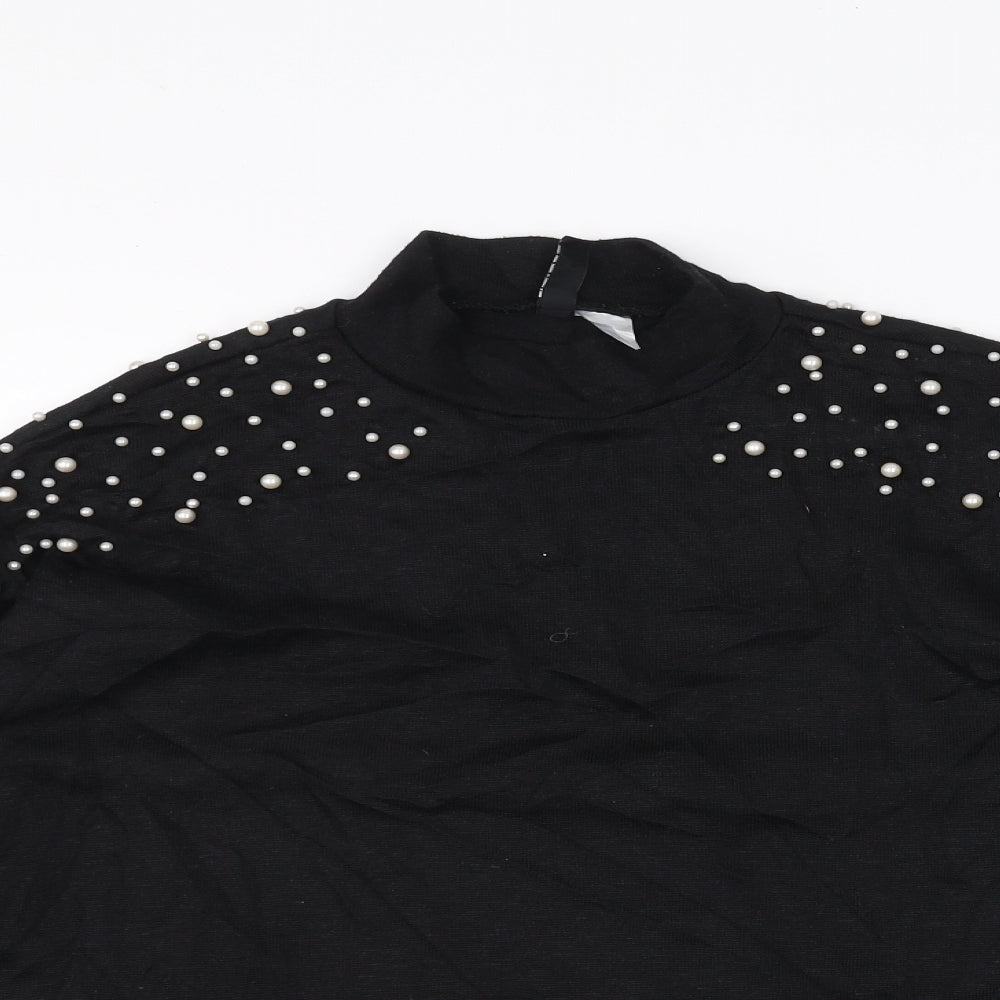 H&M Womens Black   Pullover Jumper Size S