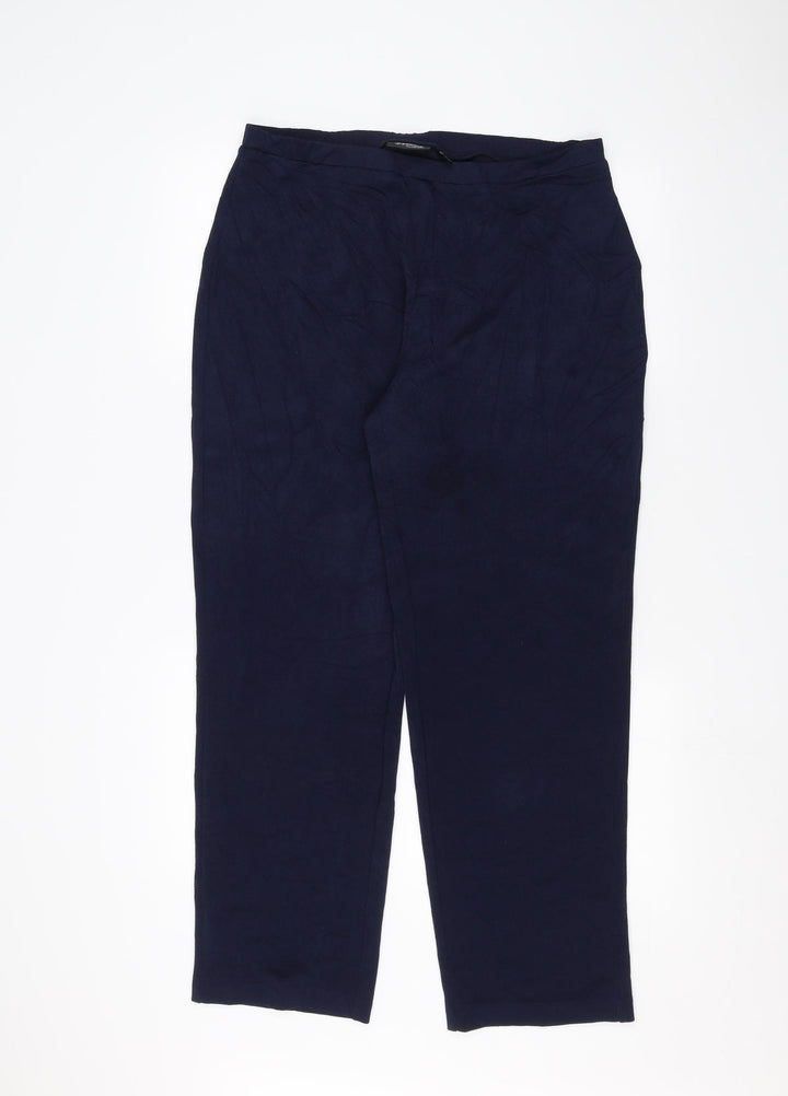 Susan Graver Womens Blue Trousers Size M L26 in