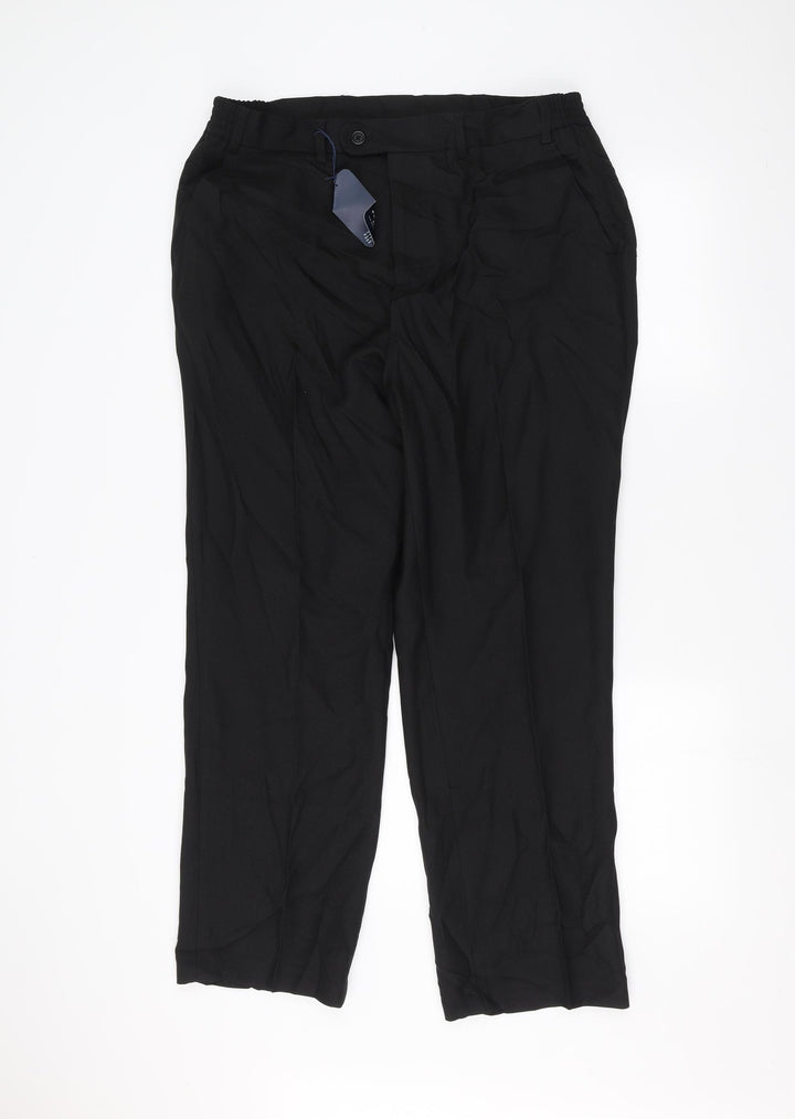 PREMIER MAN  Womens Black   Trousers  Size 8 L27 in