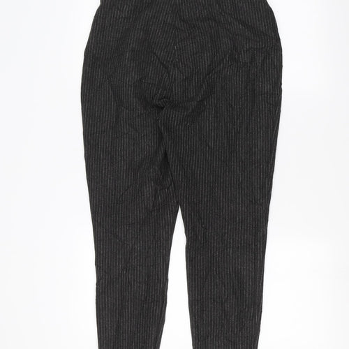 River Island Womens Black Striped  Trousers  Size 14 L25 in