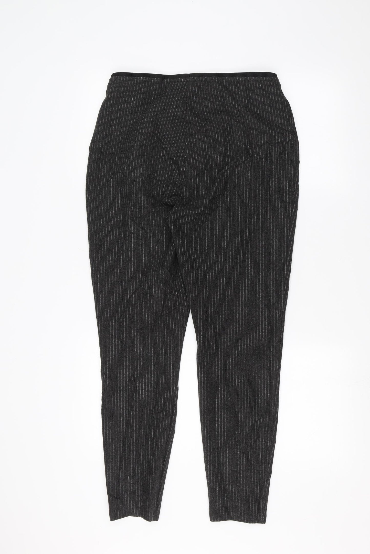 River Island Womens Black Striped  Trousers  Size 14 L25 in