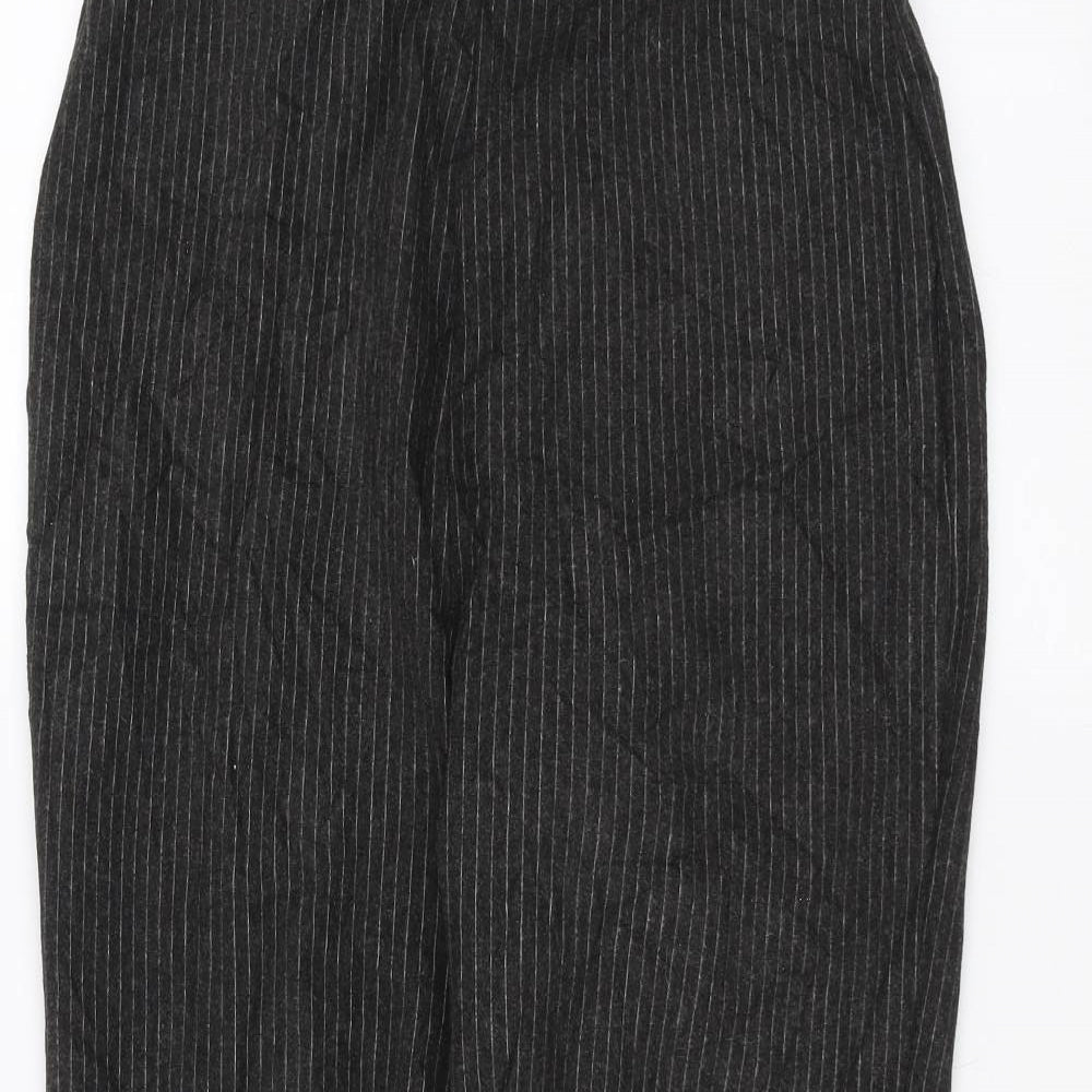 River Island Womens Black Striped  Trousers  Size 14 L25 in