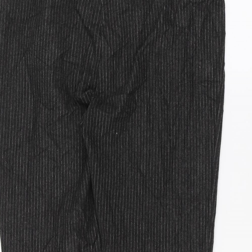 River Island Womens Black Striped  Trousers  Size 14 L25 in