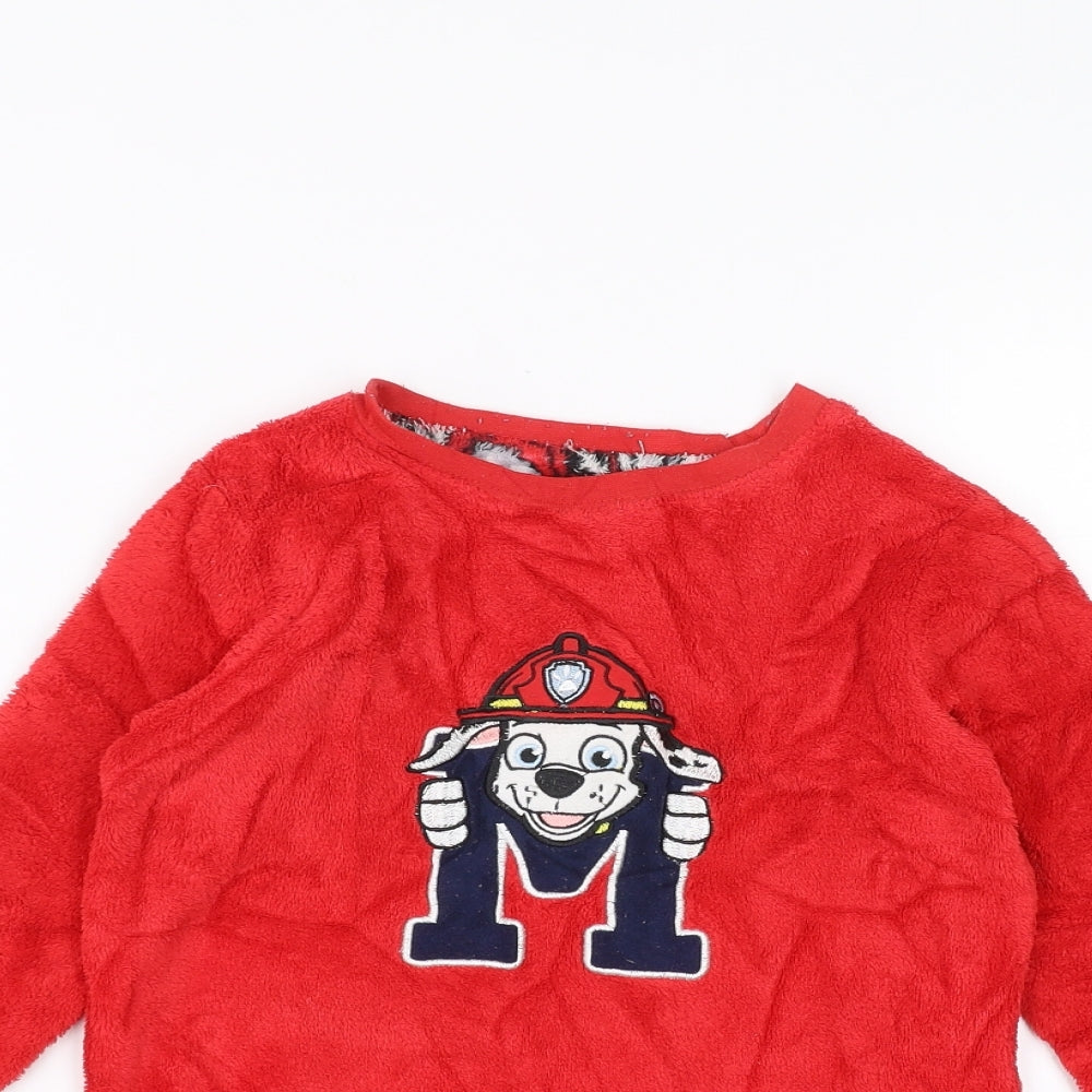 Nickelodeon Boys Red   Pullover Jumper Size 5-6 Years  - paw patrol