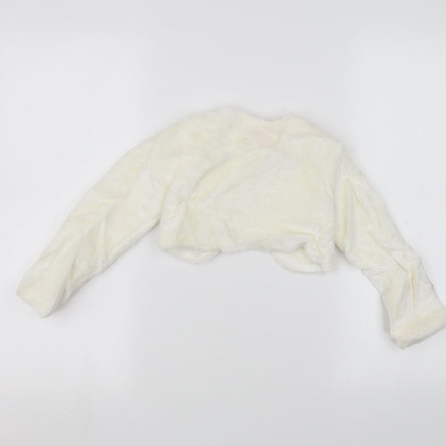 butterfly wings Girls White   Jacket  Size 4 Years