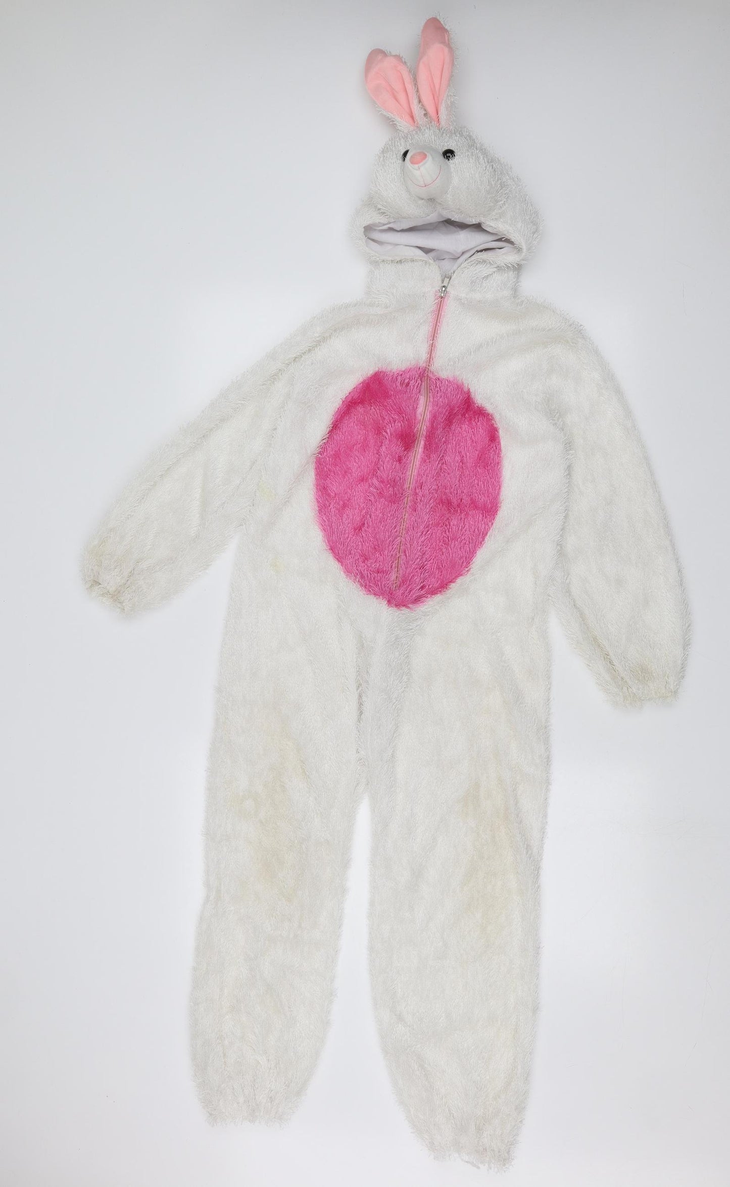 Smiffys Girls White Solid  Cami One Piece Size 8-9 Years  - Rabbit