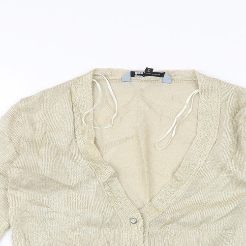 Red Herring Girls Gold   Cardigan Jumper Size 9-10 Years