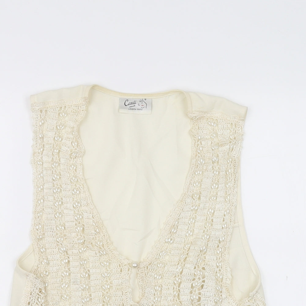 Casali Womens White   Cardigan Jumper Size M
