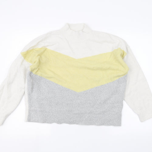 Oasis Womens White   Pullover Jumper Size L
